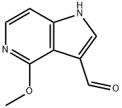4-甲氧基-1H-吡咯并[3,2-C]吡啶-3-甲醛 结构式