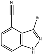 3-溴-4-氰基-1H-吲唑 结构式