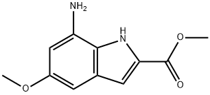 7-AMINO-5-METHOXY-2-INDOLECARBOXYLIC ACID METHYL ESTER 结构式