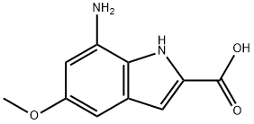 7-AMINO-5-METHOXY-2-INDOLECARBOXYLIC ACID 结构式