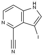 4-CYANO-3-IODO-5-AZAINDOLE 结构式