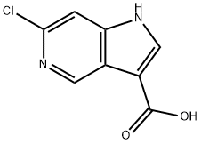 6-氯-5-氮杂吲哚-3-羧酸 结构式