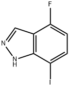 1H-吲唑,4-氟-7-碘- 结构式
