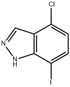 4-CHLORO-7-IODO (1H)INDAZOLE 结构式