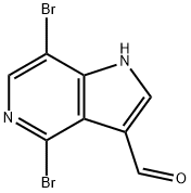 4,7-DIBROMO-5-AZAINDOLE-3-CARBOALDEHYDE 结构式