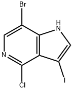 7-BROMO-4-CHLORO-3-IODO-5-AZAINDOLE 结构式