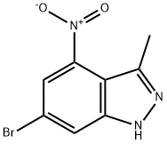 6-BROMO-3-METHYL-4-NITRO (1H)INDAZOLE 结构式