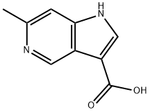 6-甲基-1H-吡咯并[3,2-C]吡啶-3-羧酸 结构式