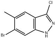 6-溴-3-氯-5-甲基-1H-吲唑 结构式