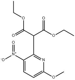 2-(6-甲氧基-3-硝基吡啶-2-基)丙二酸二乙酯 结构式