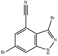 3,6-二溴-4-氰基-1H-吲唑 结构式