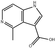 4-甲基-1H-吡咯并[3,2-C]吡啶-3-羧酸 结构式