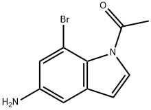 1-(5-氨基-7-溴-1H-吲哚-1-基)乙酮 结构式