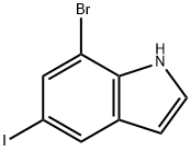 7-溴-5-碘吲哚 结构式
