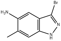 3-溴-6-甲基-1H-吲唑-5-胺 结构式