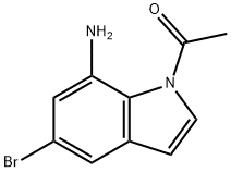 1-ACETYL-7-AMINO-5-BROMOINDOLE 结构式