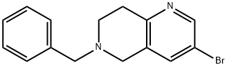 6 - 苄基-3 - 溴-5,6,7,8 - 四氢-1,6 - 萘啶 结构式