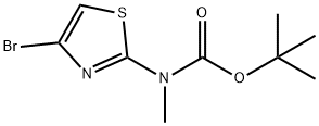 (4-溴噻唑-2-基)甲基氨基甲酸叔丁酯 结构式