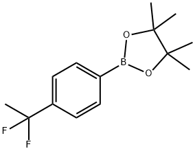 4-(1,1-二氟乙基)苯硼酸频哪醇酯 结构式