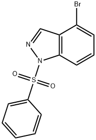 1-(苯磺酰基)-4-溴-1H-吲唑 结构式