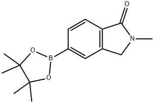 2-甲基-5-(4,4,5,5-四甲基-1,3,2-二氧杂硼烷-2-基)异吲哚啉-1-酮 结构式