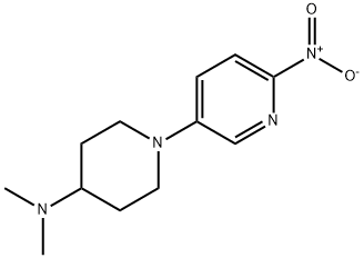 N,N-二甲基-1-(6-硝基-3-吡啶基)-4-哌啶胺 结构式