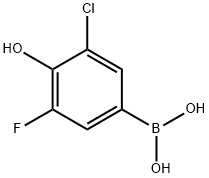 (3-氯-5-氟-4-羟基苯基)硼酸 结构式