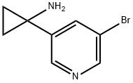 1-(5-溴吡啶-3-基)环丙胺盐酸盐 结构式