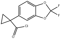 1-(2,2-二氟苯并[D] [1,3]二氧杂环戊烯-5-基)环丙烷甲酰氯 结构式