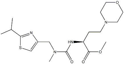 (ALPHAS)-ALPHA-[[[甲基[[2-(1-甲基乙基)-4-噻唑基]甲基]氨基]甲酰基]氨基]-4-吗啉丁酸甲酯 结构式