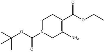 1-(叔丁基)4-5-氨基-3,6-二氢吡啶-1,4(2H)-二甲酸乙酯 结构式