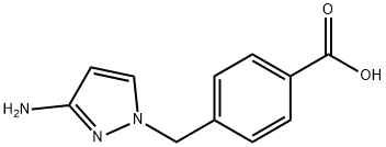 4-[(3-氨基吡唑-1-基)甲基]苯甲酸 结构式