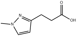 3-(1-甲基吡唑-3-基)丙酸 结构式