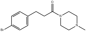 3-(4-溴苯基)-1-(4-甲基哌嗪-1-基)丙烷-1-酮 结构式