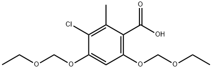 3-氯-4,6-二(乙氧基甲氧基)-2-甲基苯甲酸 结构式