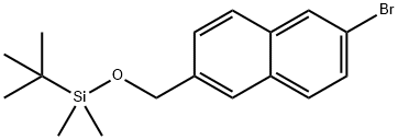 (6-溴萘-2-基甲氧基)(叔-丁基)二甲基硅烷 结构式