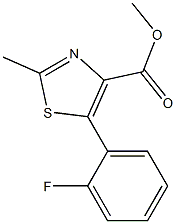 4-Thiazolecarboxylic acid, 5-(2-fluorophenyl)-2-Methyl-, Methyl ester 结构式