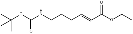 (2E)-6-[[(1,1-DiMethylethoxy)carbonyl]aMino]-2-hexenoic Acid Ethyl Ester 结构式