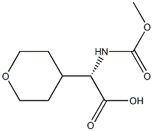 (S)-2-(甲氧羰基氨基)-2-(四氢-2H-吡喃-4-基)乙酸 结构式