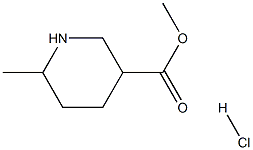 6-甲基哌啶-3-甲酸甲酯盐酸盐 结构式