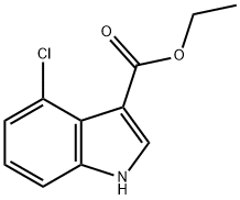 4-氯-1H-吲哚-3-甲酸乙酯 结构式