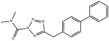 5 - ([1,1'-联苯] -4-基甲基)-N,N-二甲基-2H-四唑-2-甲酰胺 结构式