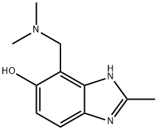 2-甲基-4-(二甲氨基甲基)-5-羟基苯并咪唑 结构式