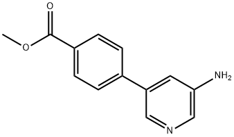 4-(5-氨基吡啶-3-基)苯甲酸甲酯 结构式