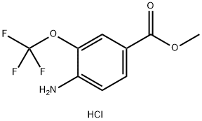 4-氨基-3-三氟甲氧基苯甲酸甲酯 结构式