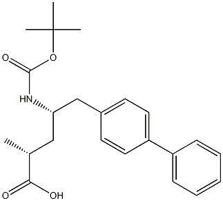 (2R,4S)-5-(联苯-4-基)-4-[(叔丁氧基羰基)氨基]-2-甲基戊酸 结构式
