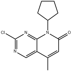 2-氯-8-环戊基-5-甲基-8H-吡啶并[2,3-D]嘧啶基-7-酮 结构式