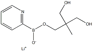 2-吡啶基硼酸三羟甲基乙烷酯锂盐 结构式