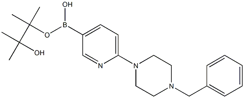 6-(4-苯甲基-1-哌嗪并)吡啶-3-硼酸频哪醇酯 结构式