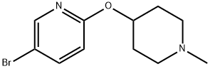 5-溴-2-((1-甲基哌啶-4-基)氧代)吡啶 结构式